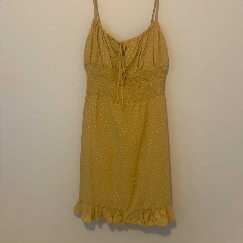 Dress Forum yellow polka dot mini dress